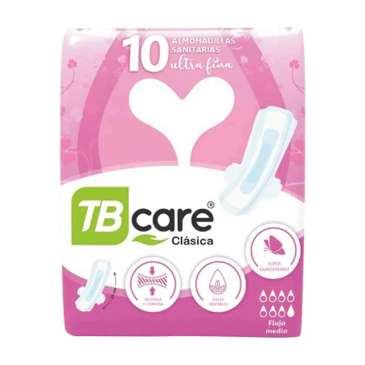 Almohadillas sanitarias TB care (10 U)