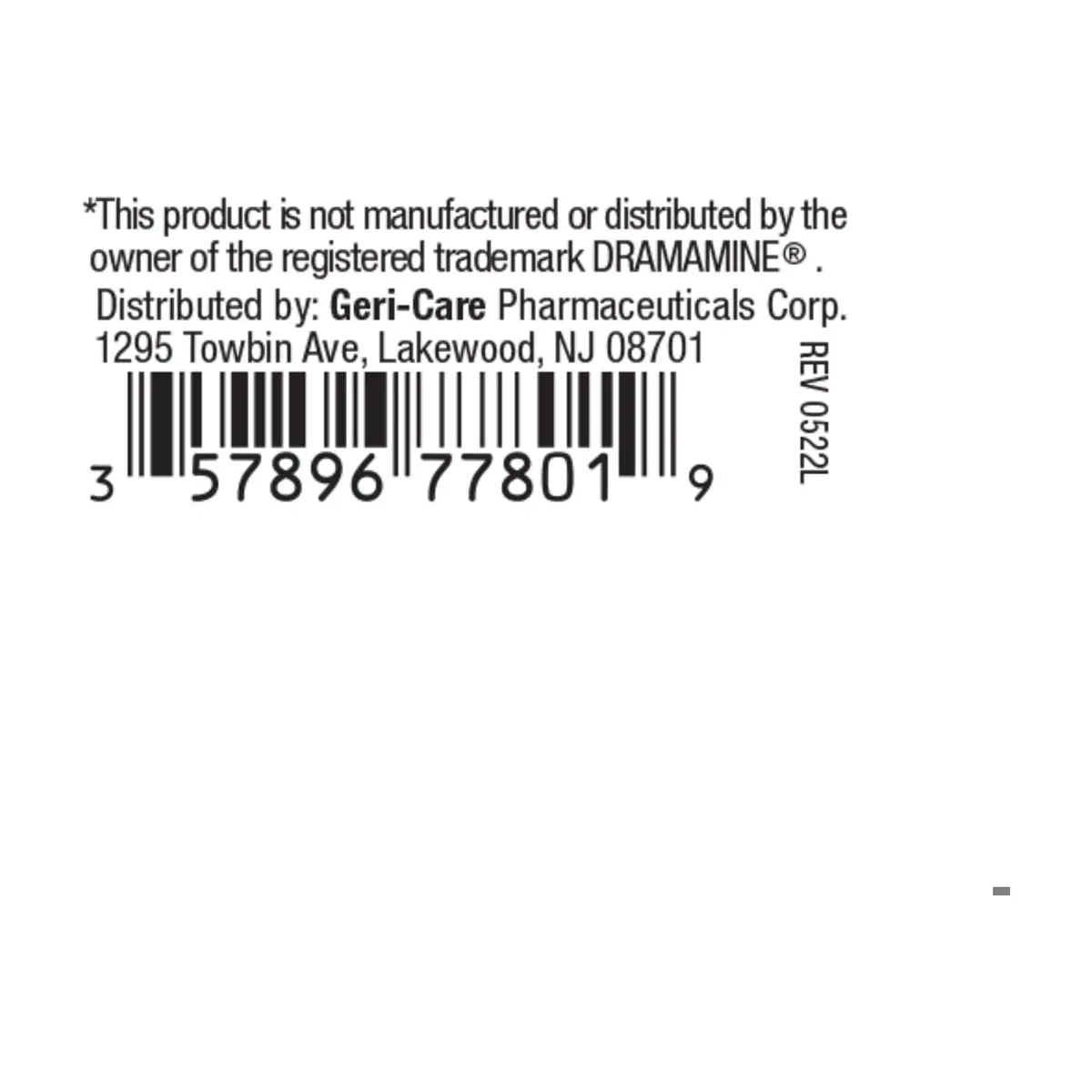 Meclizina HCl 25 mg Gericare (100 tabletas) - Thumbnail 3