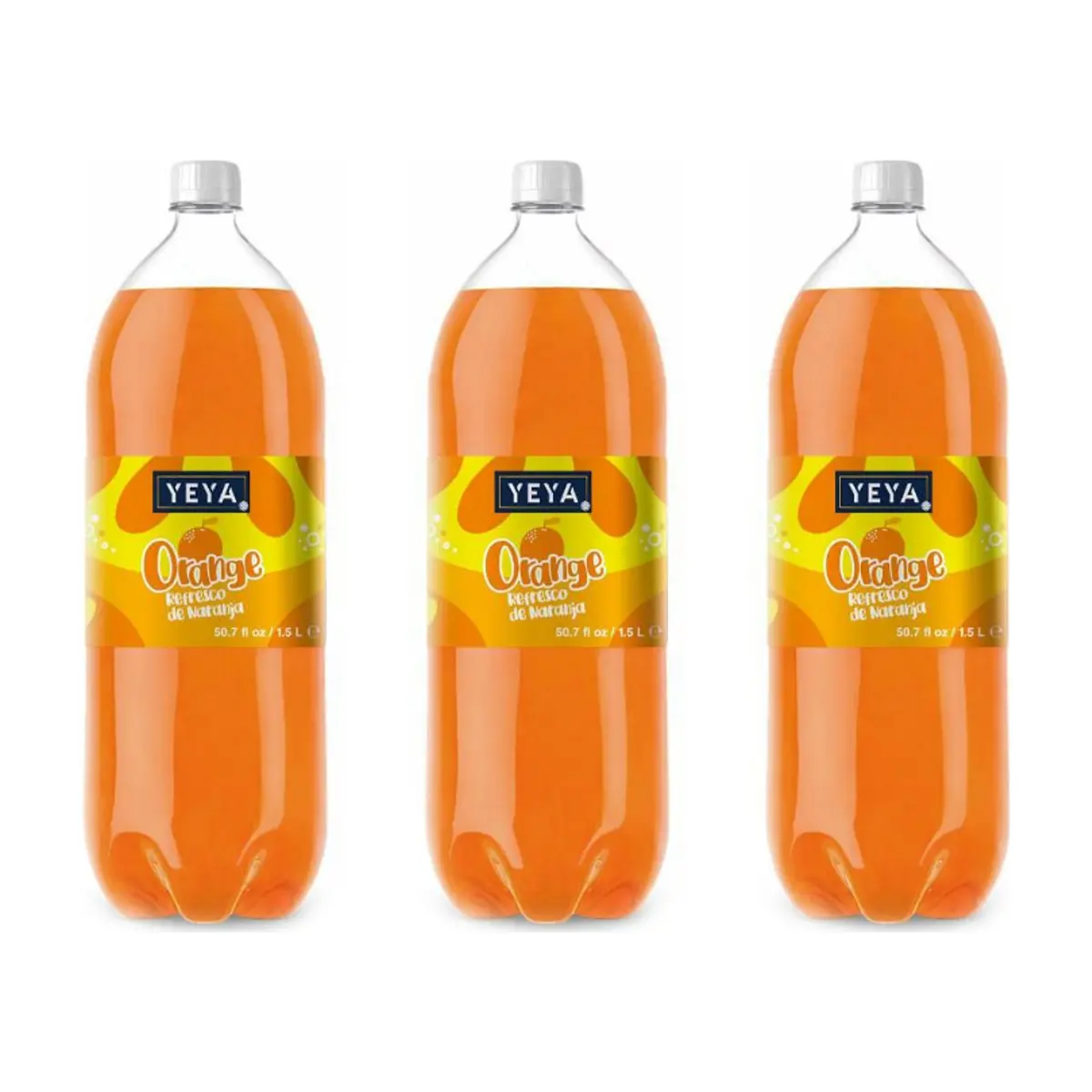 Refresco gaseado de naranja YEYA (3 x 1.5 L / 50.7 fl oz)