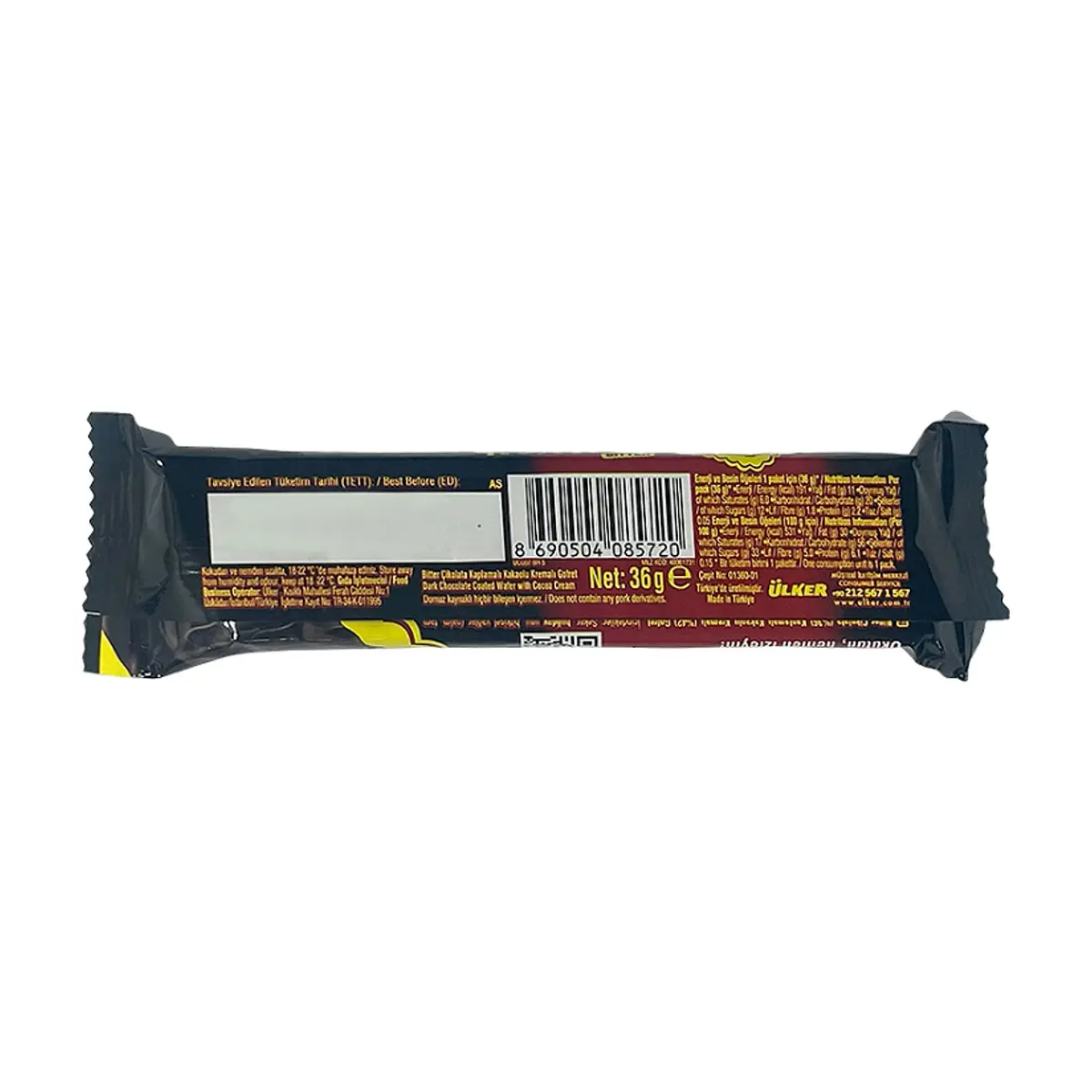 Sorbetos recubiertos con chocolate Ülker Bitter (36 g / 1.26 oz) - Thumbnail 4