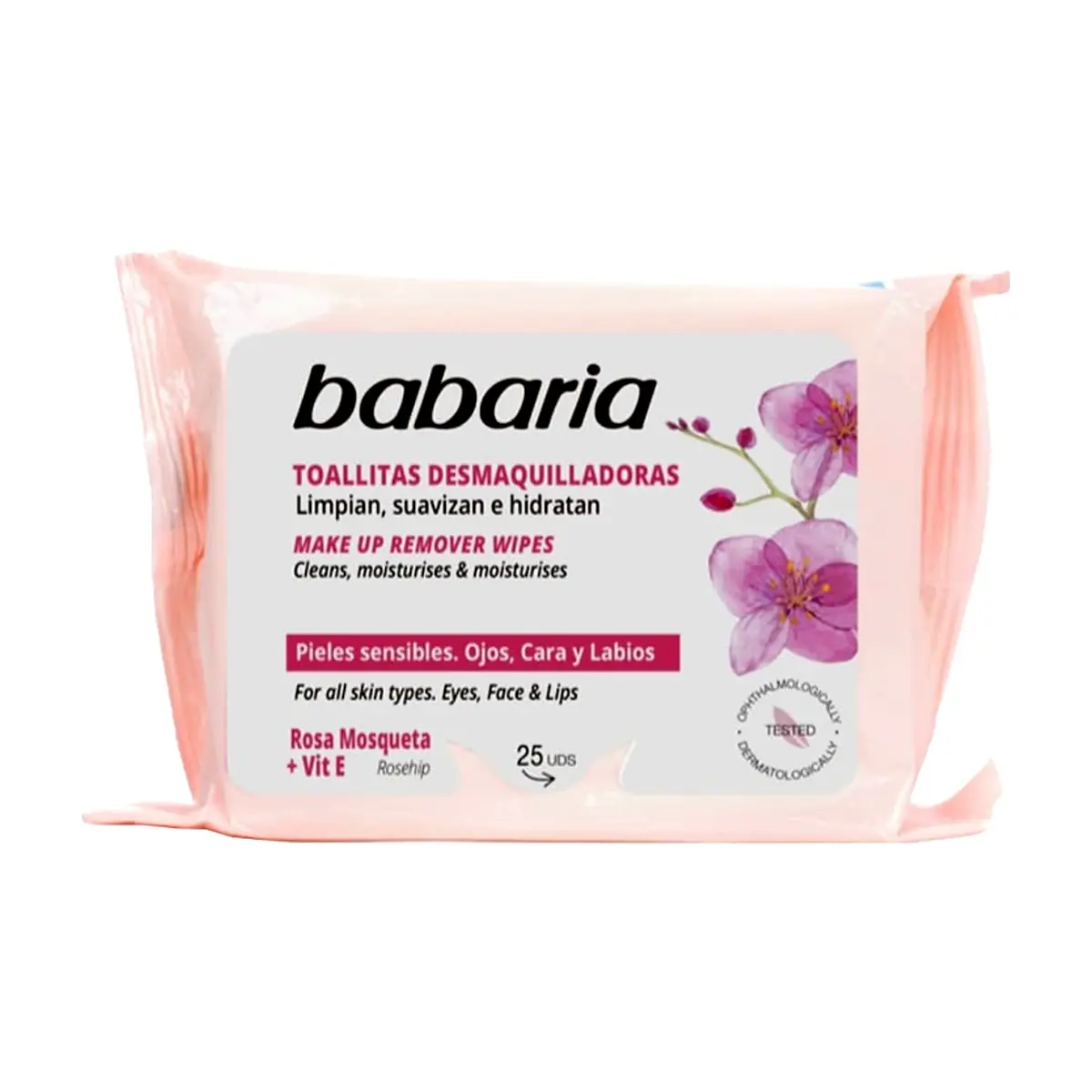 Toallitas desmaquilladoras con Rosa Mosqueta Babaria (25 U)