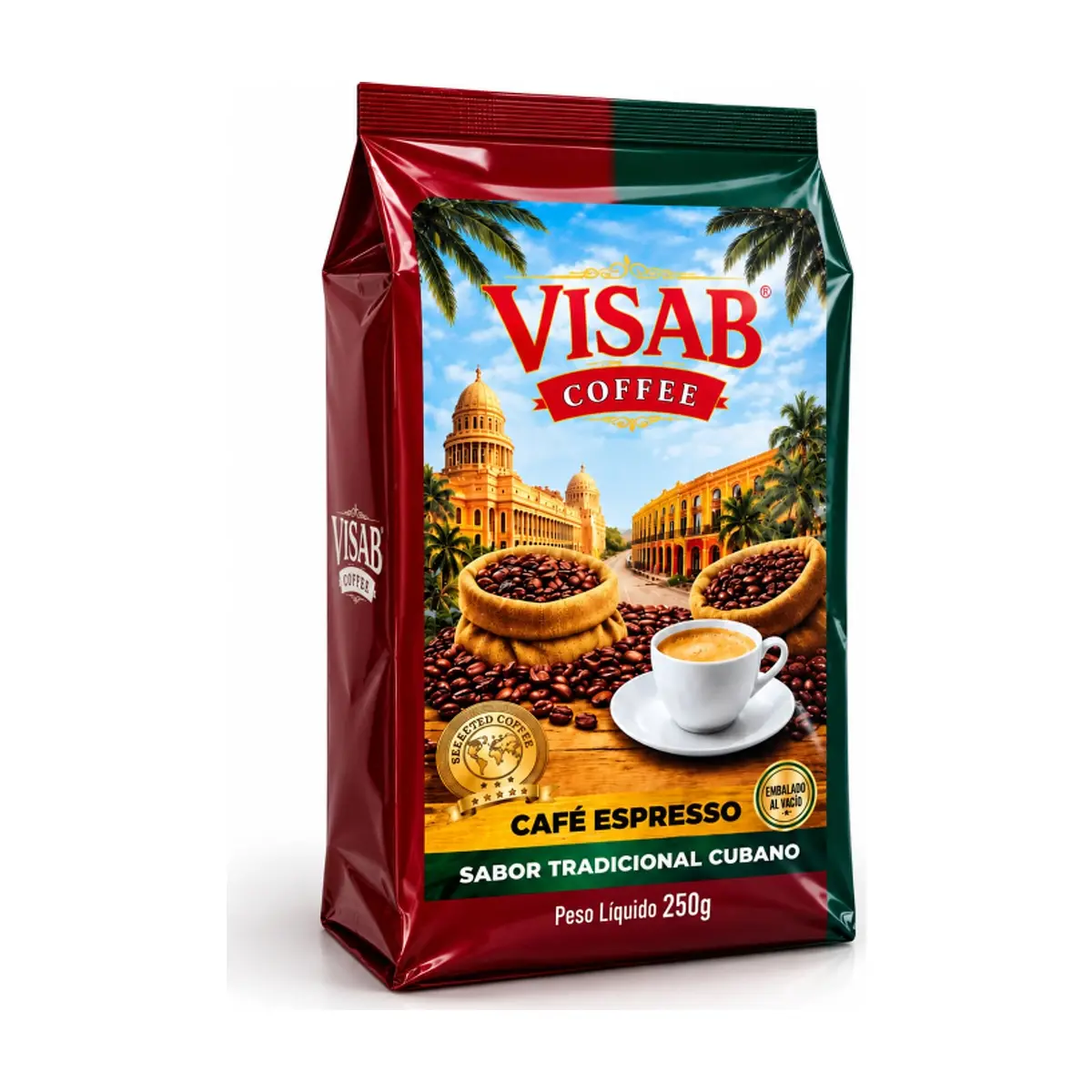 Café espresso sabor tradicional cubano Visab Coffee (250 g / 8.81 oz)