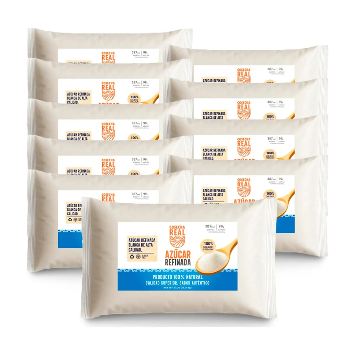 Azúcar blanca refinada Cosecha Real (10 x 1 kg / 2.2 lb)