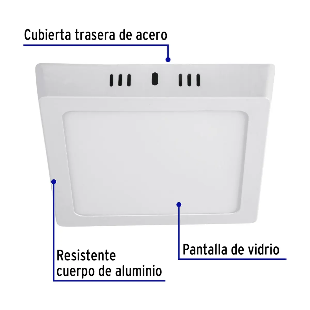 Luminario cuadrado blanco LED 12 W Volteck PLA-211L - Thumbnail 5