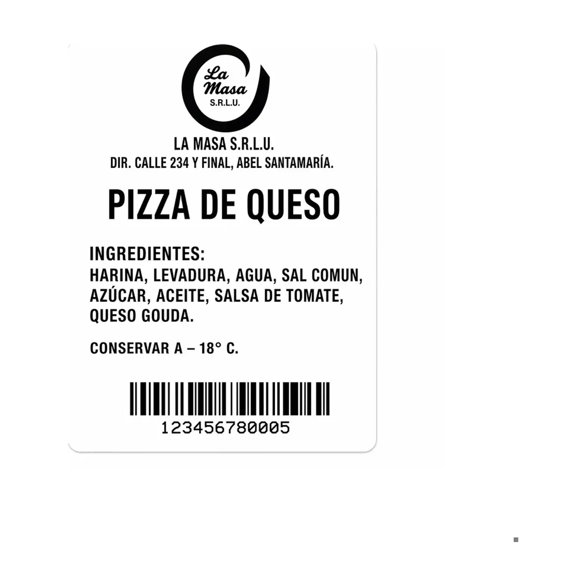 Pizza de queso precocida congelada La Masa (20 cm) - Thumbnail 3