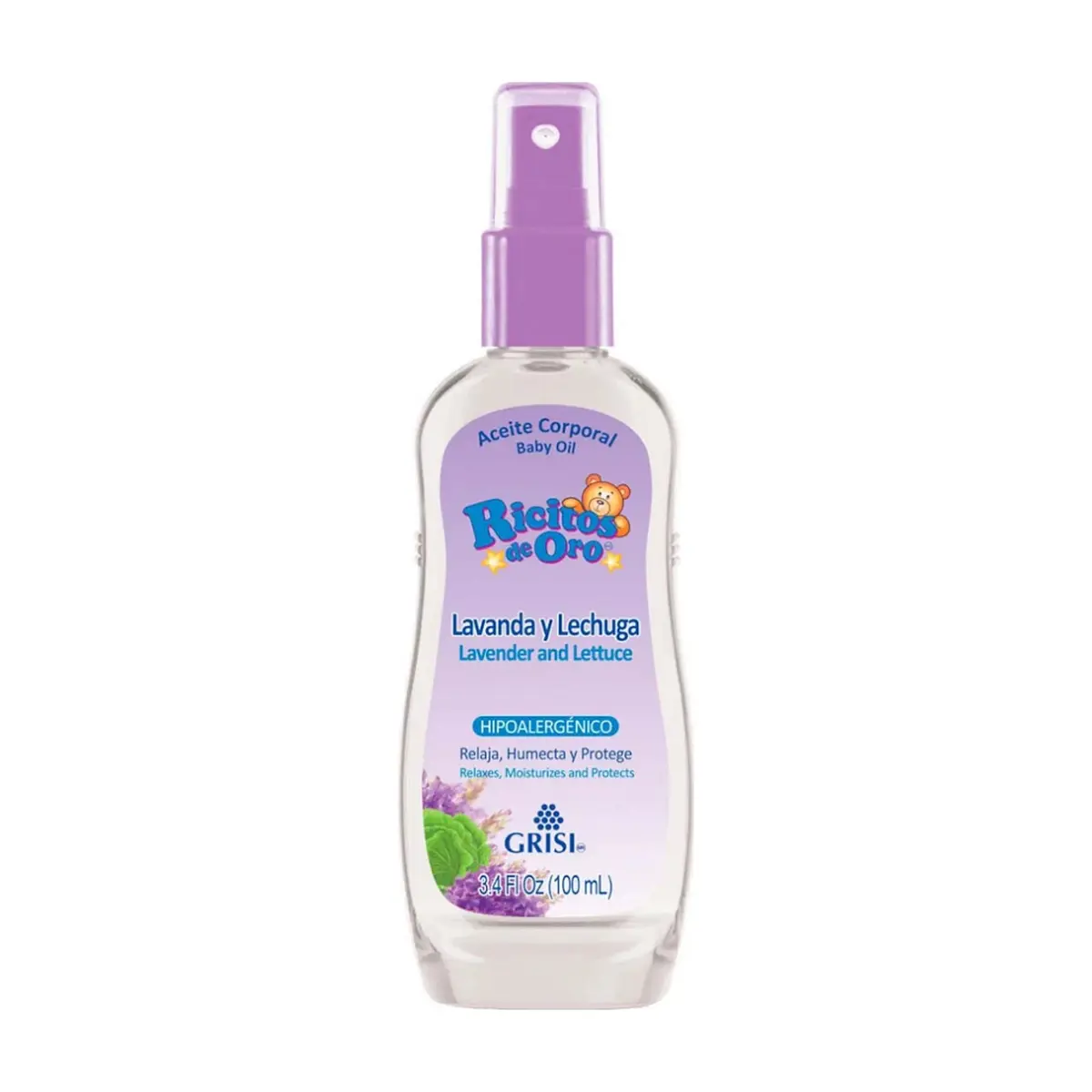 Aceite corporal para bebé lavanda y lechuga Ricitos de Oro (100 ml)