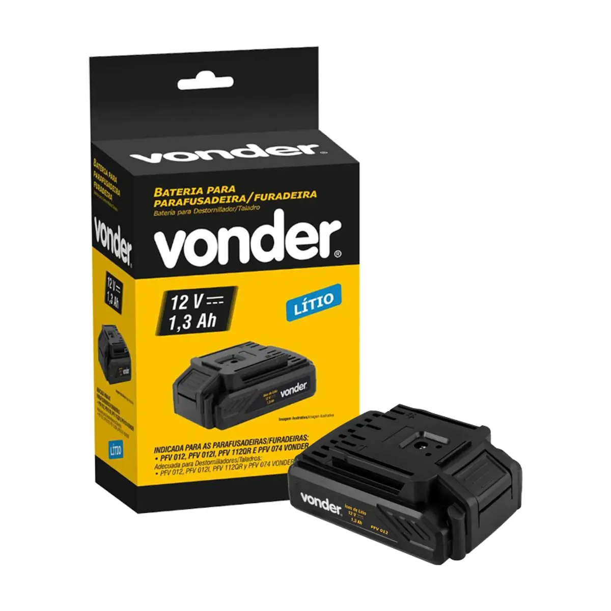 Batería para destornillador / taladro 1.3 Ah PFV012 de 12 V Vonder - Thumbnail 6