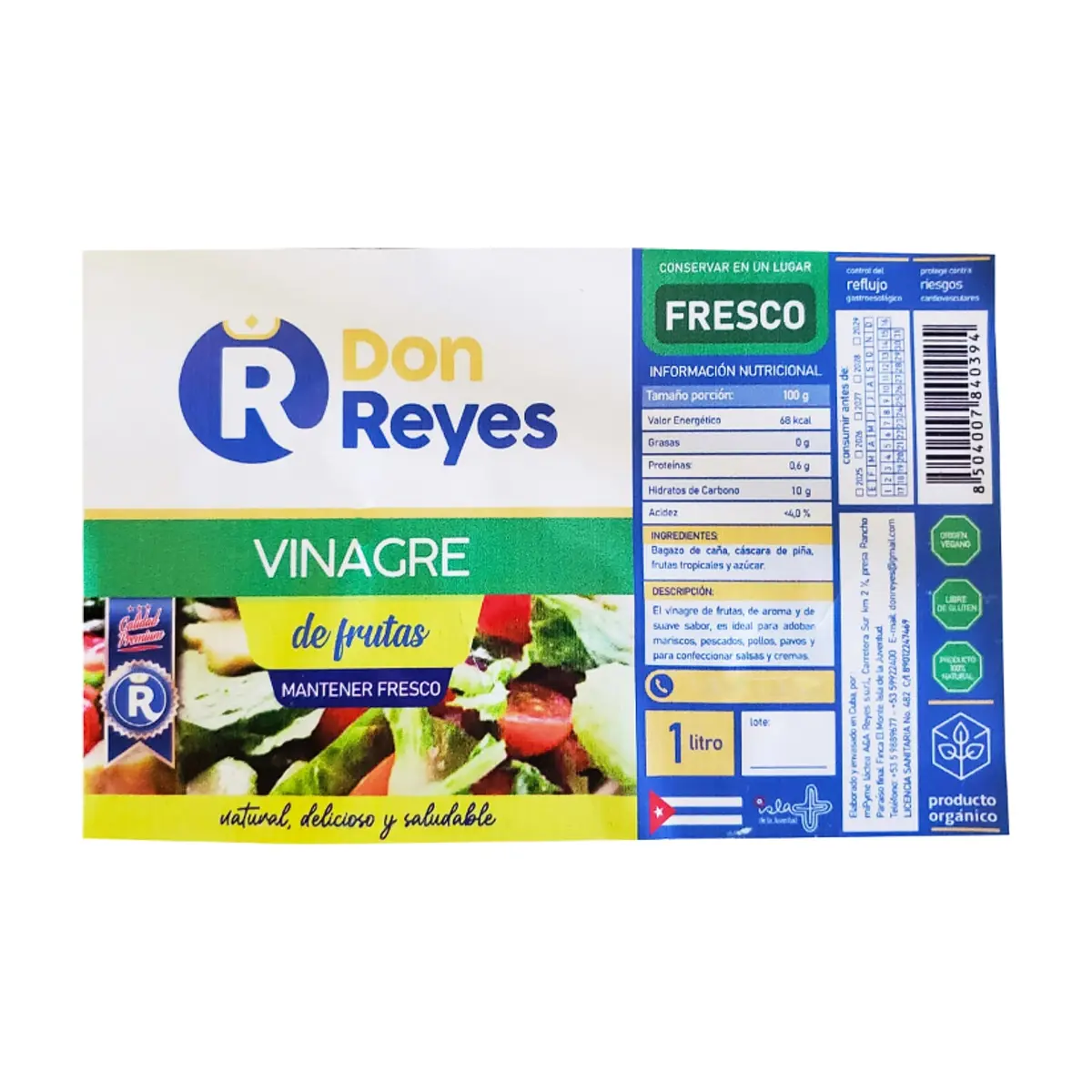 Vinagre de frutas Don Reyes (1 L) - Miniatura 3