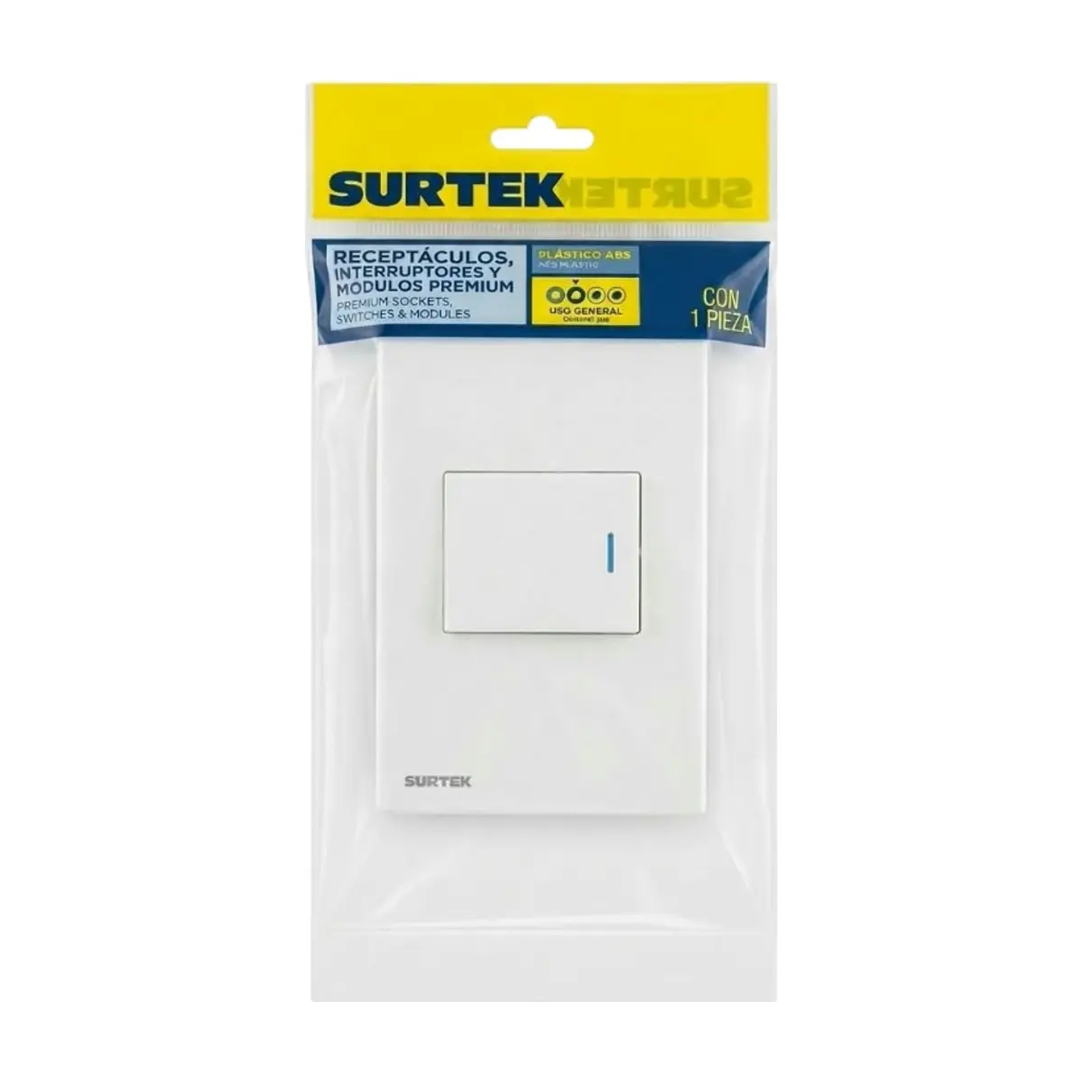 Receptáculo -interruptor- sencillo blanco Surtek P620B - Imagen 1