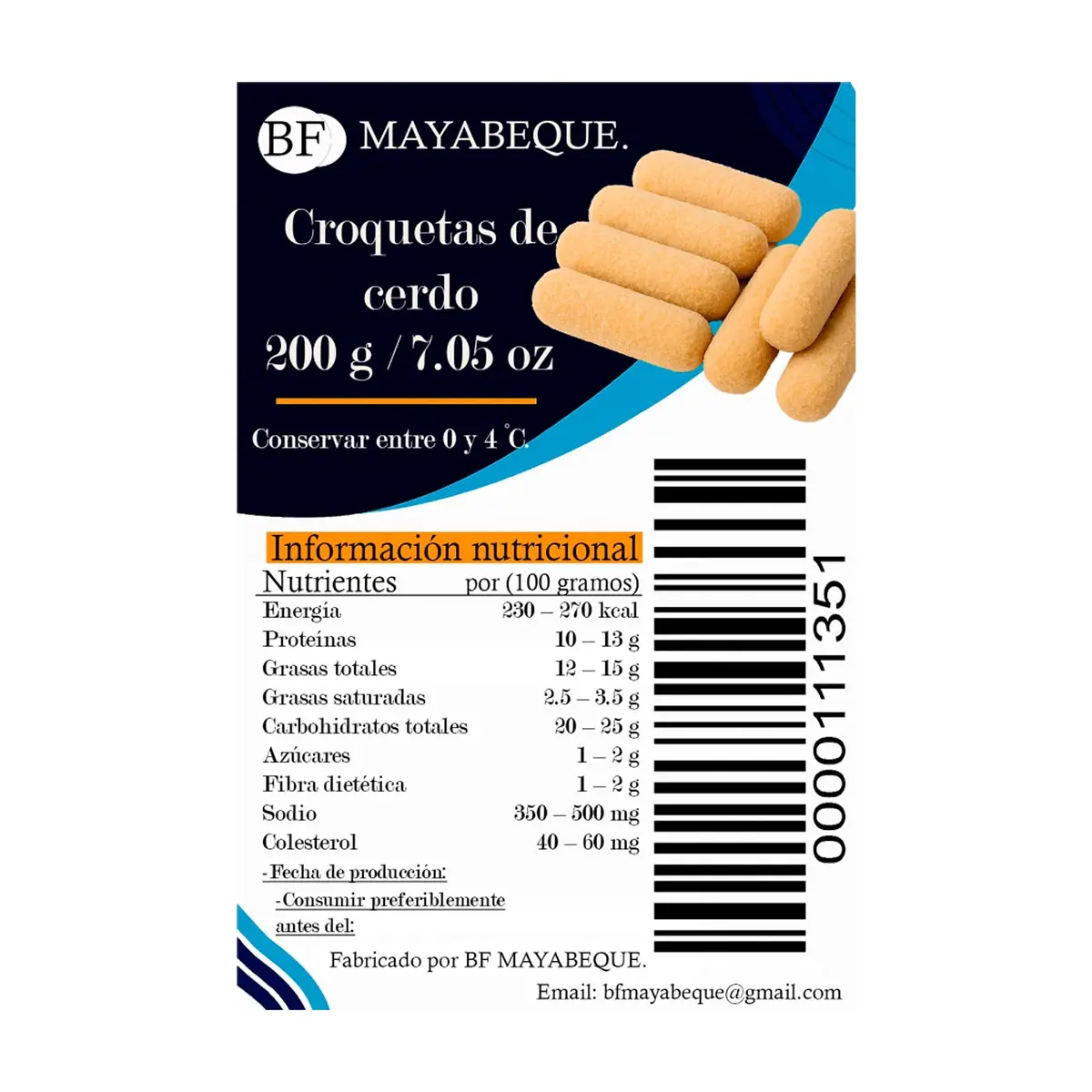 Croquetas de cerdo BF Mayabeque (200 g / 7.05 oz) - Thumbnail 3