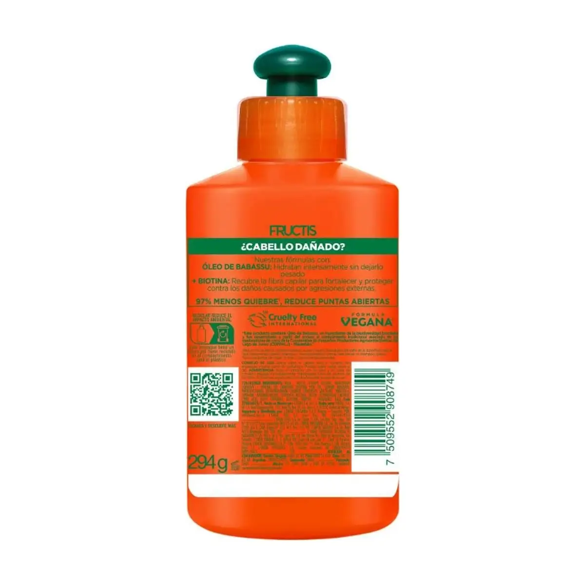 Crema para peinar Borrador de Daño Garnier Fructis (300 ml) - Thumbnail 2