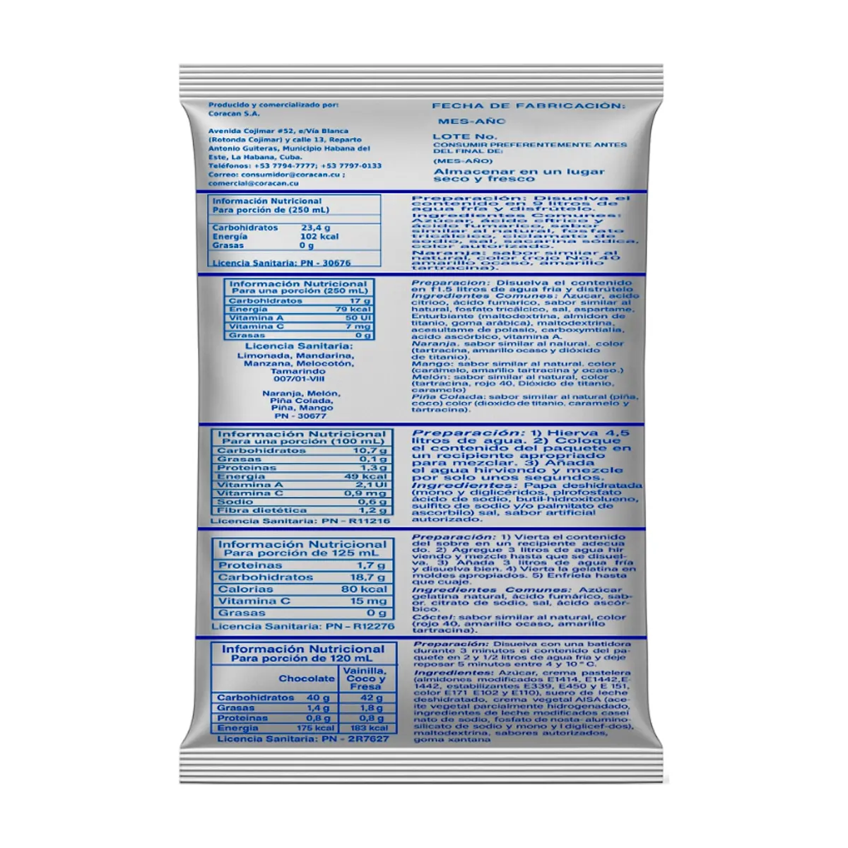 Gelatina de cóctel Coracan (1 kg / 2.2 lb) - Miniatura 2