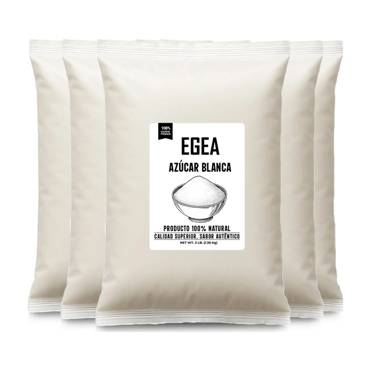 Azúcar blanca EGEA (5 x 1.36 kg / 3 lb)