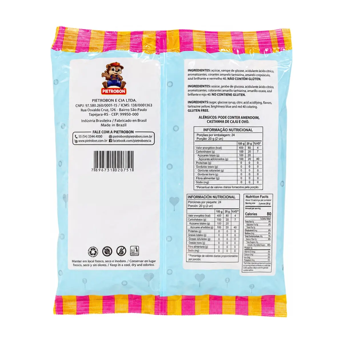 Chupetines de algodón dulce surtidos Pietrobon (480 g / 1.06 lb) - Thumbnail 2