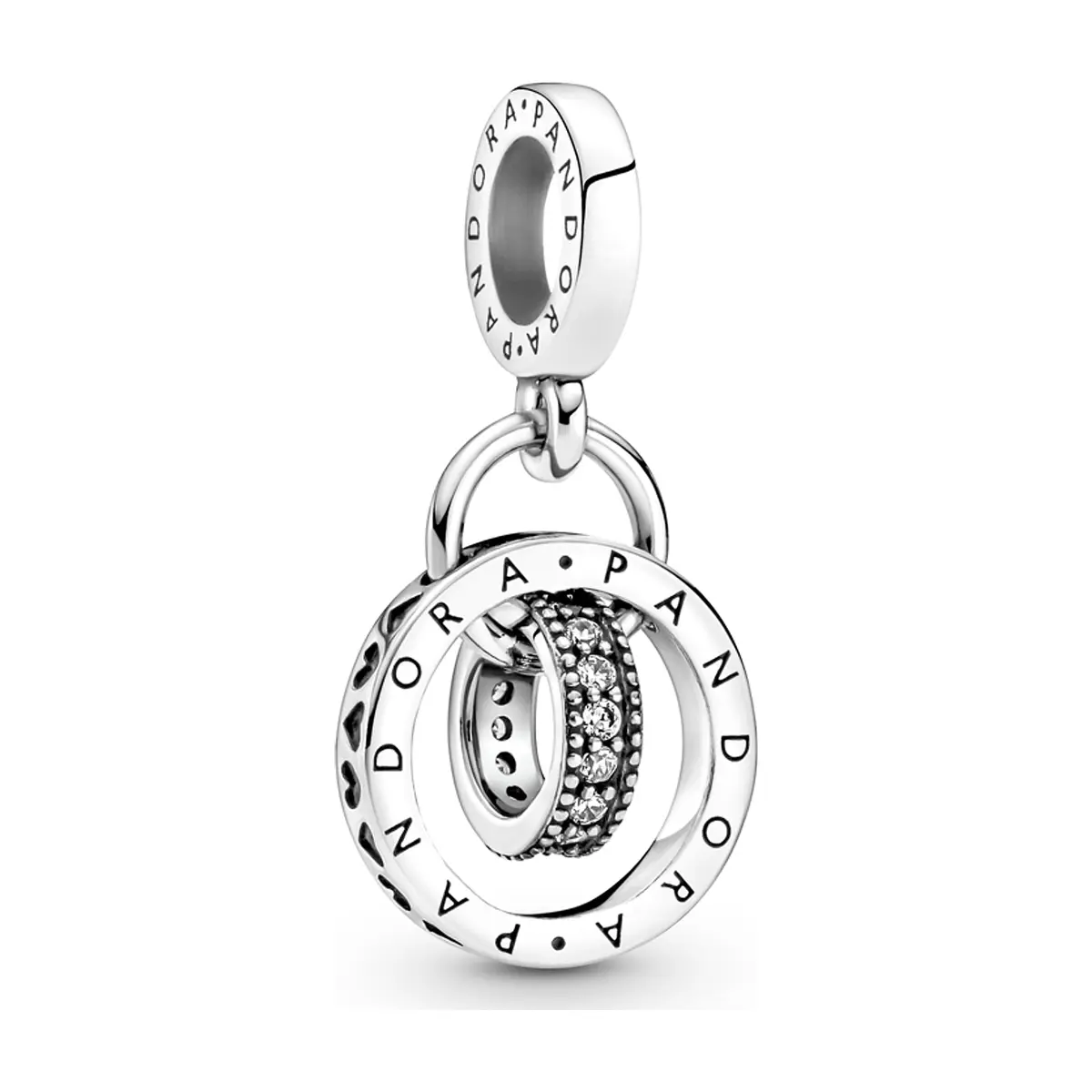 Charm colgante de plata S925 estilo Pandora logos circulares