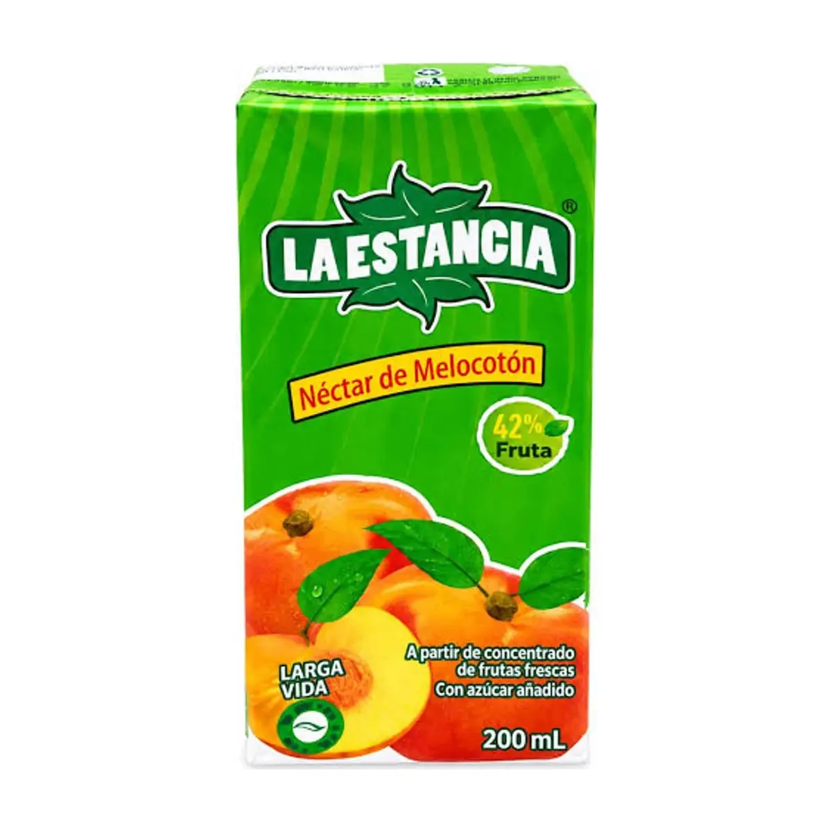 Jugo néctar melocotón 200ml la estancia - Imagen 1