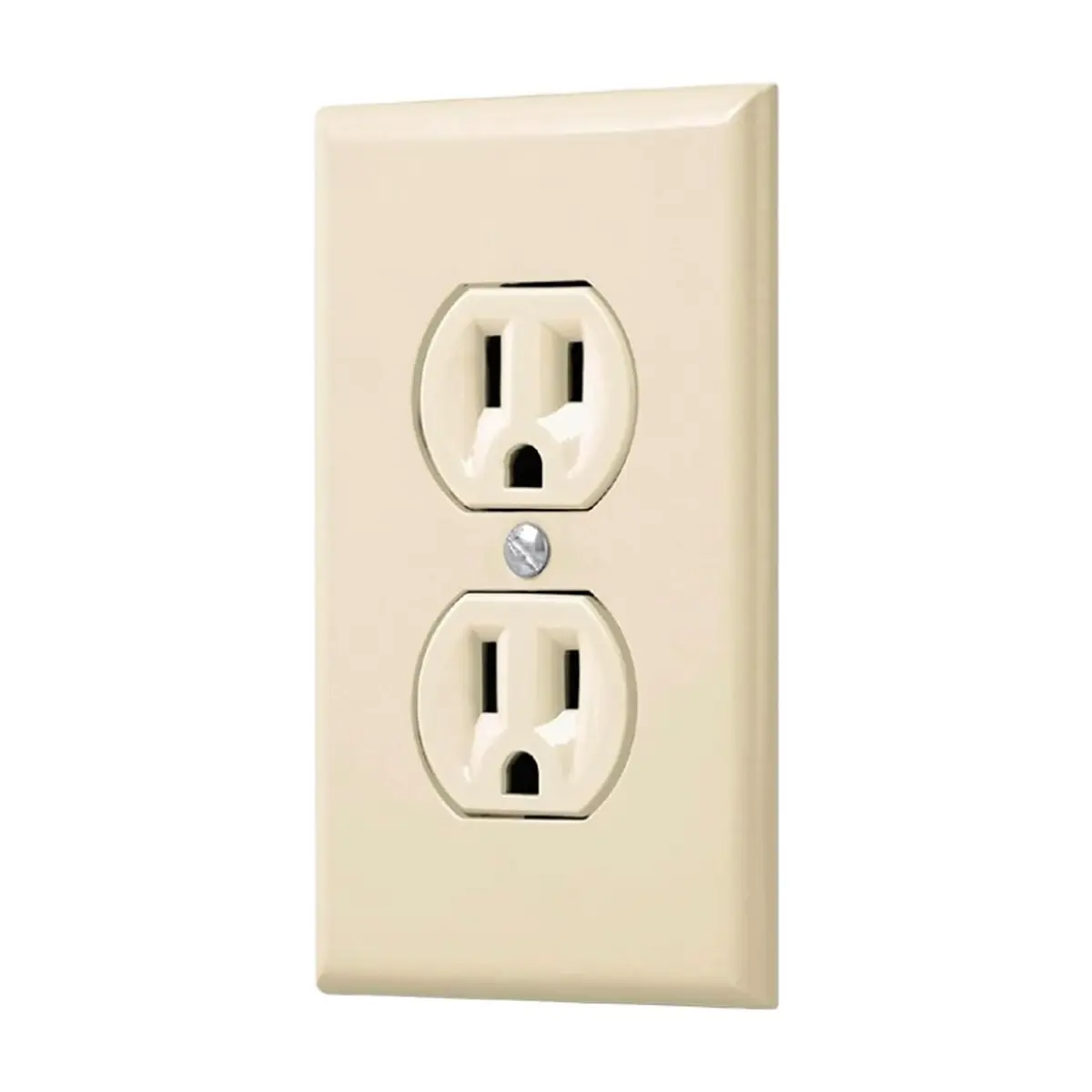 Tomacorriente universal doble beige Volteck PA-CODO-S