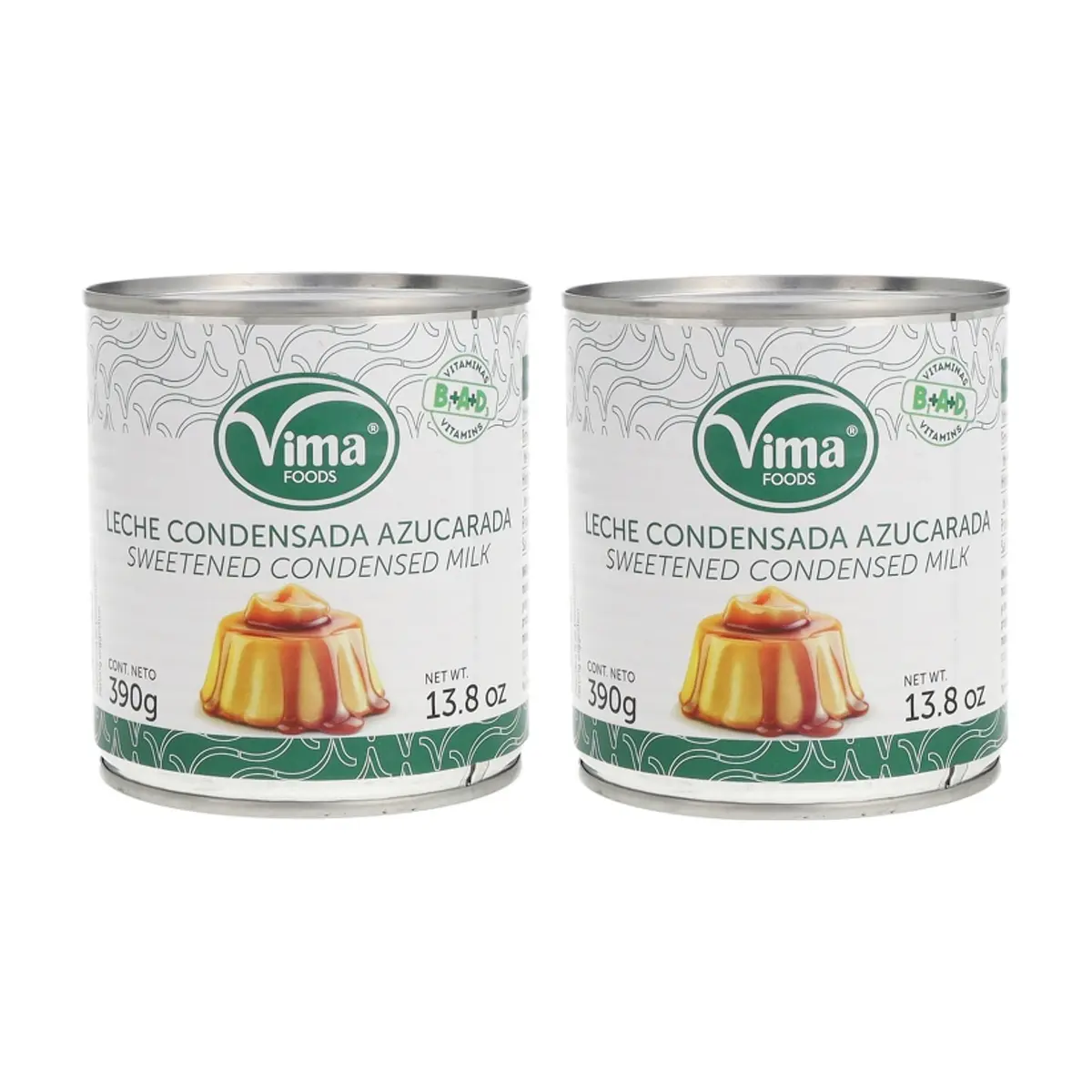 Leche condensada azucarada Vima Foods (2 x 390 g / 13.8 oz) - Miniatura 1