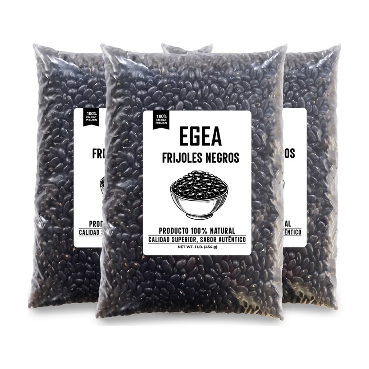 Frijoles negros EGEA (3 x 454 g / 1 lb)