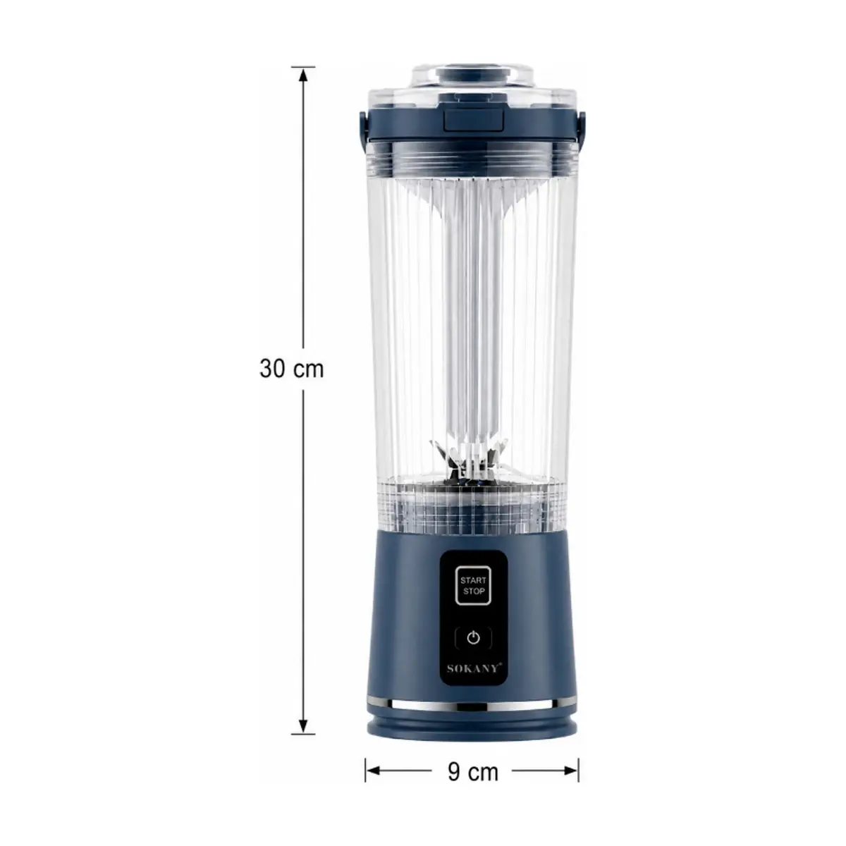 Batidora portátil recargable 500 ml Sokany SK-01023 - Thumbnail 5