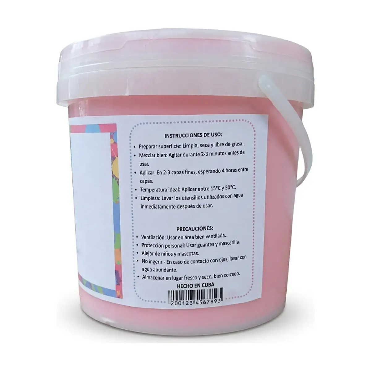 Pintura vinílica interior y exterior color rosado Bello Hogar (4 L) - Thumbnail 2