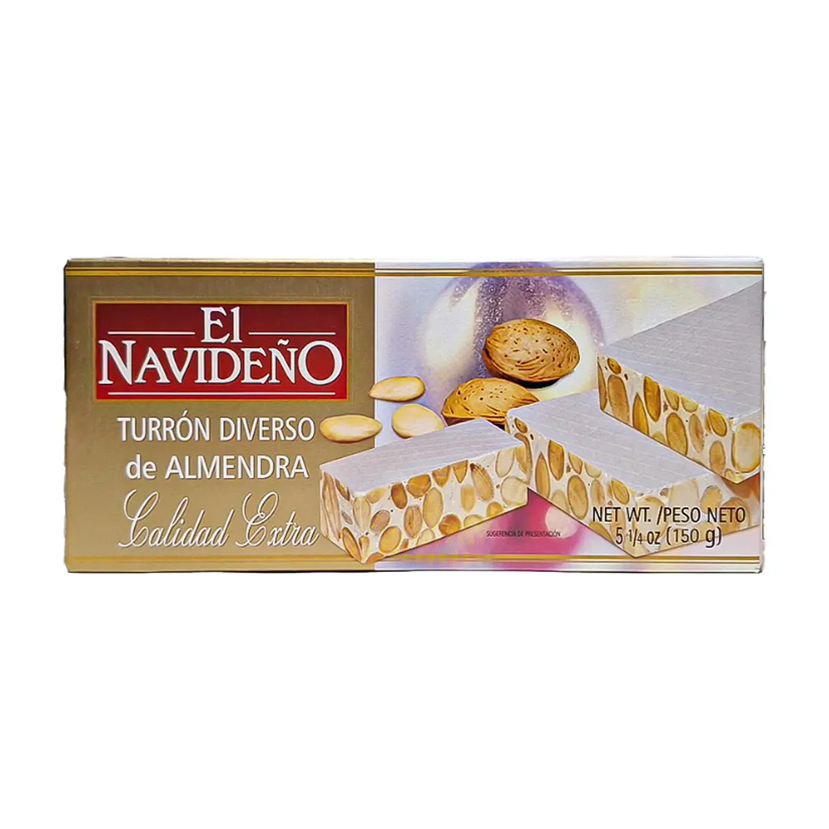 Turrón diverso de almendra -duro- El Navideño (150 g / 5.29 oz) - Miniatura 1