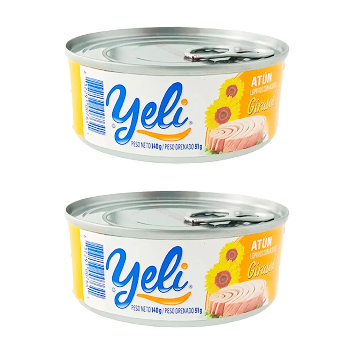 Atún lomitos con aceite de girasol Yeli (2 x 140 g / 4.9 oz)