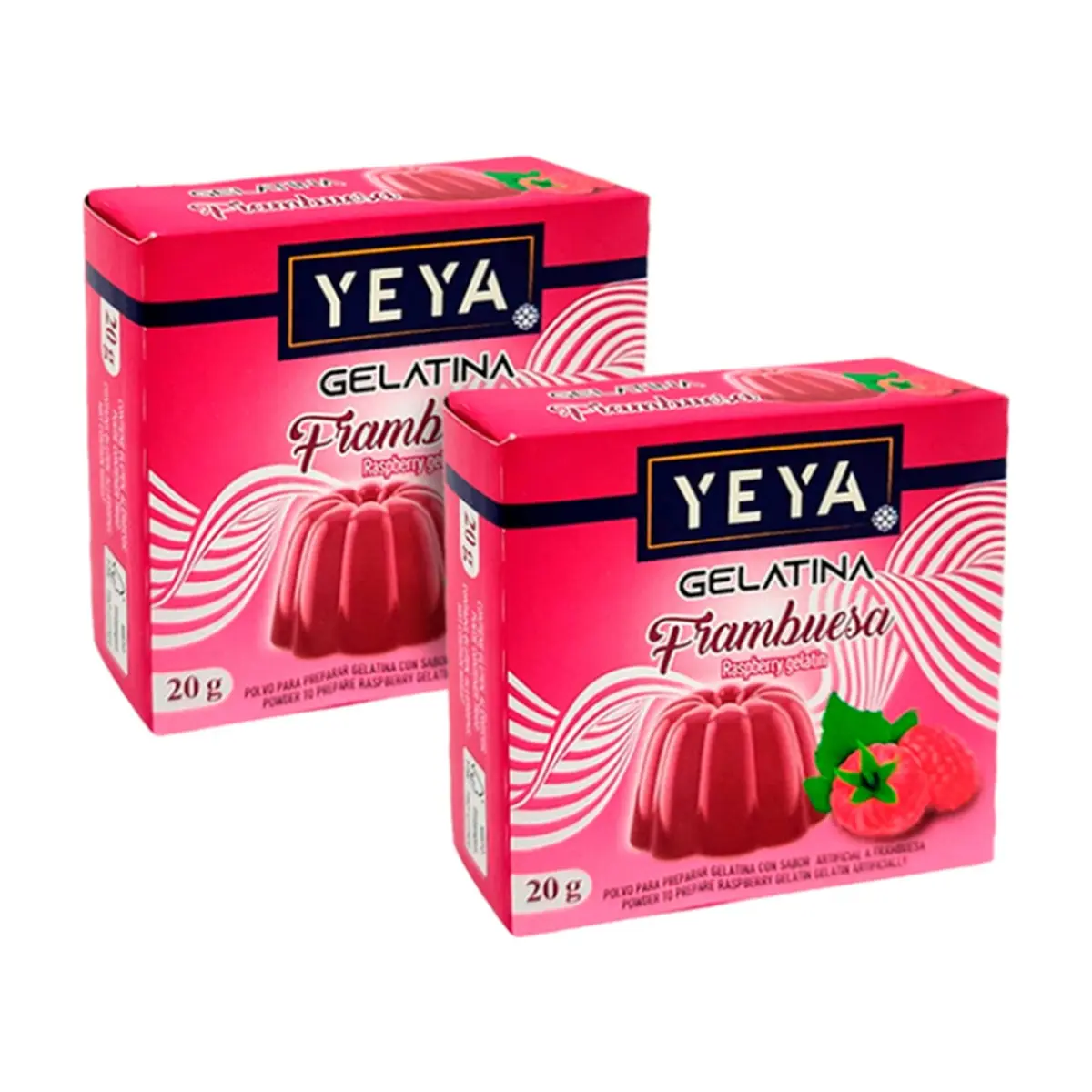 Gelatina sabor frambuesa YEYA (2 x 20 g)
