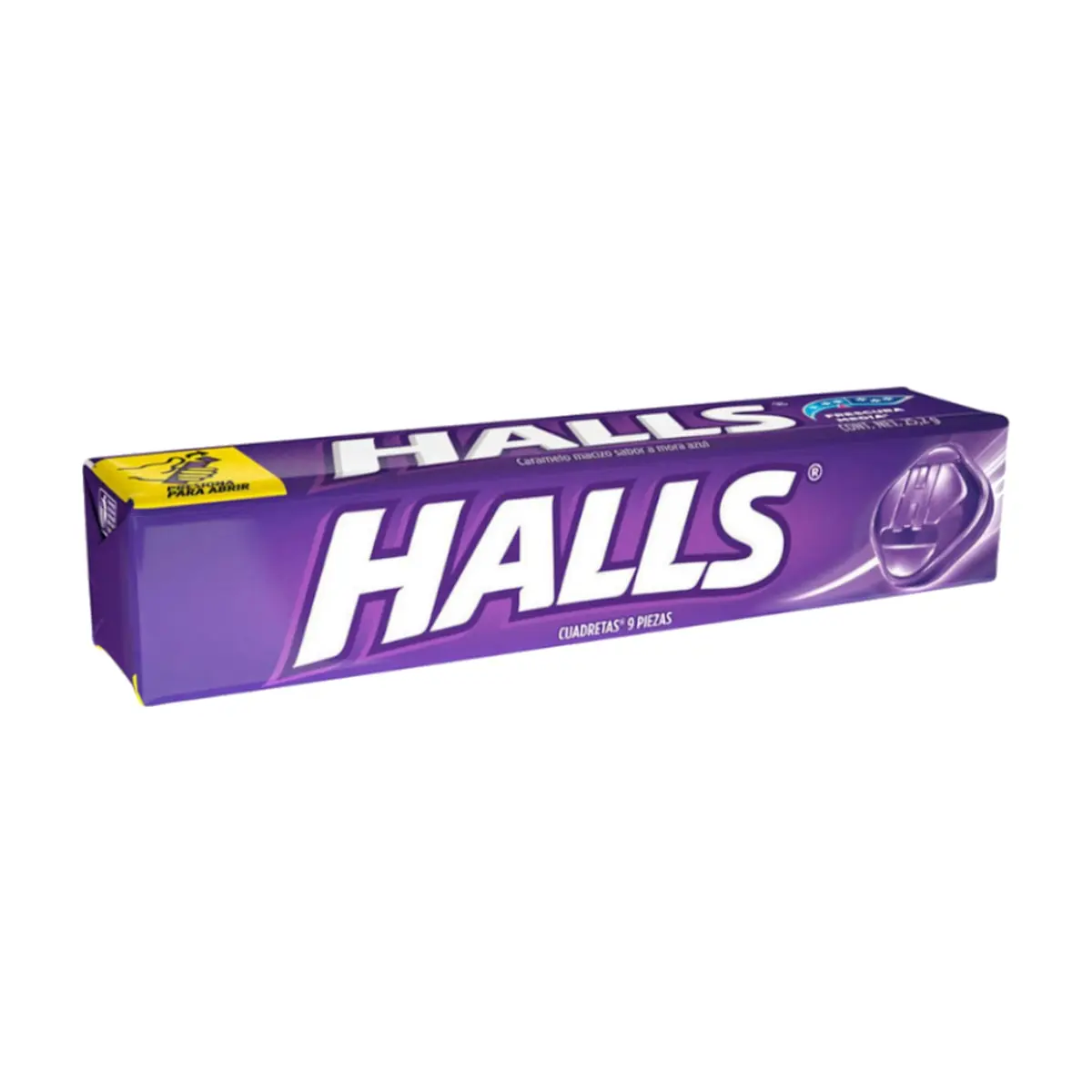 Caramelo macizo sabor mora azul Halls (25.2 g / 0.89 oz)