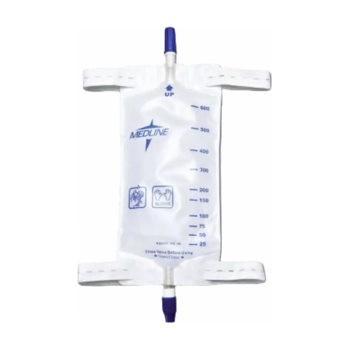Bolsa colectora de orina con tela en la parte posterior para la pierna 600 ml / 20 oz Medline