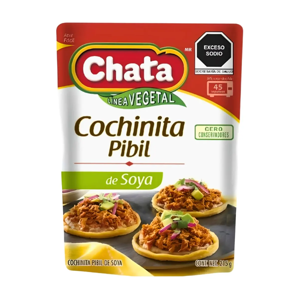 Cochinita pibil de soya Chata (215 g / 7.8 oz)