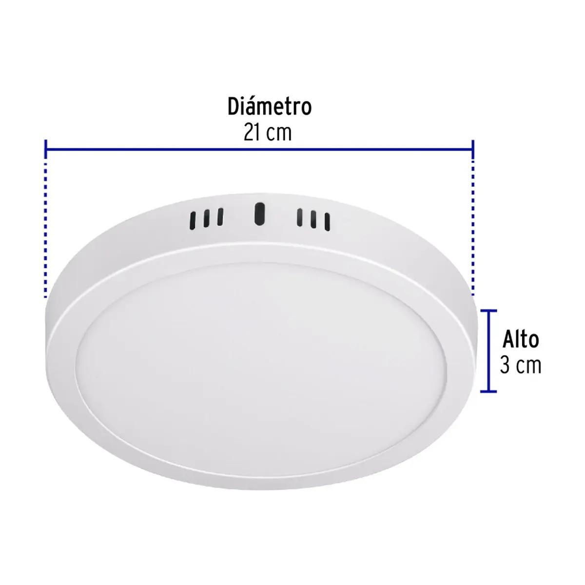 Luminario redondo blanco LED 18 W Volteck PLA-207L - Thumbnail 3