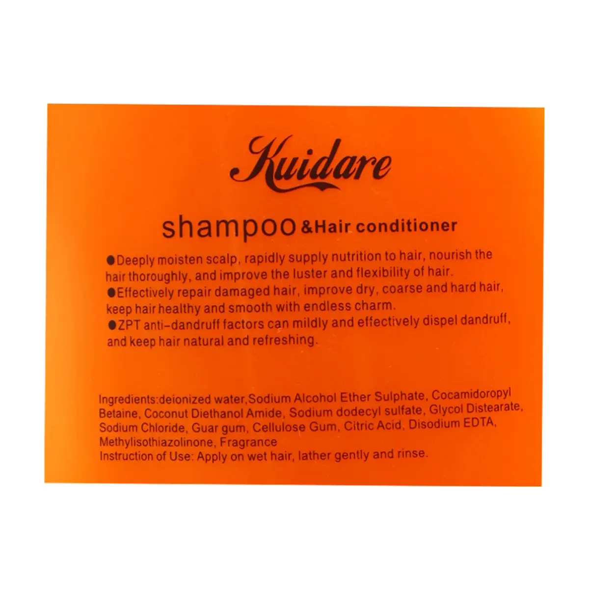 Champú y acondicionador para el cabello con aroma a zanahoria Kuidare (1000 ml) - Thumbnail 2
