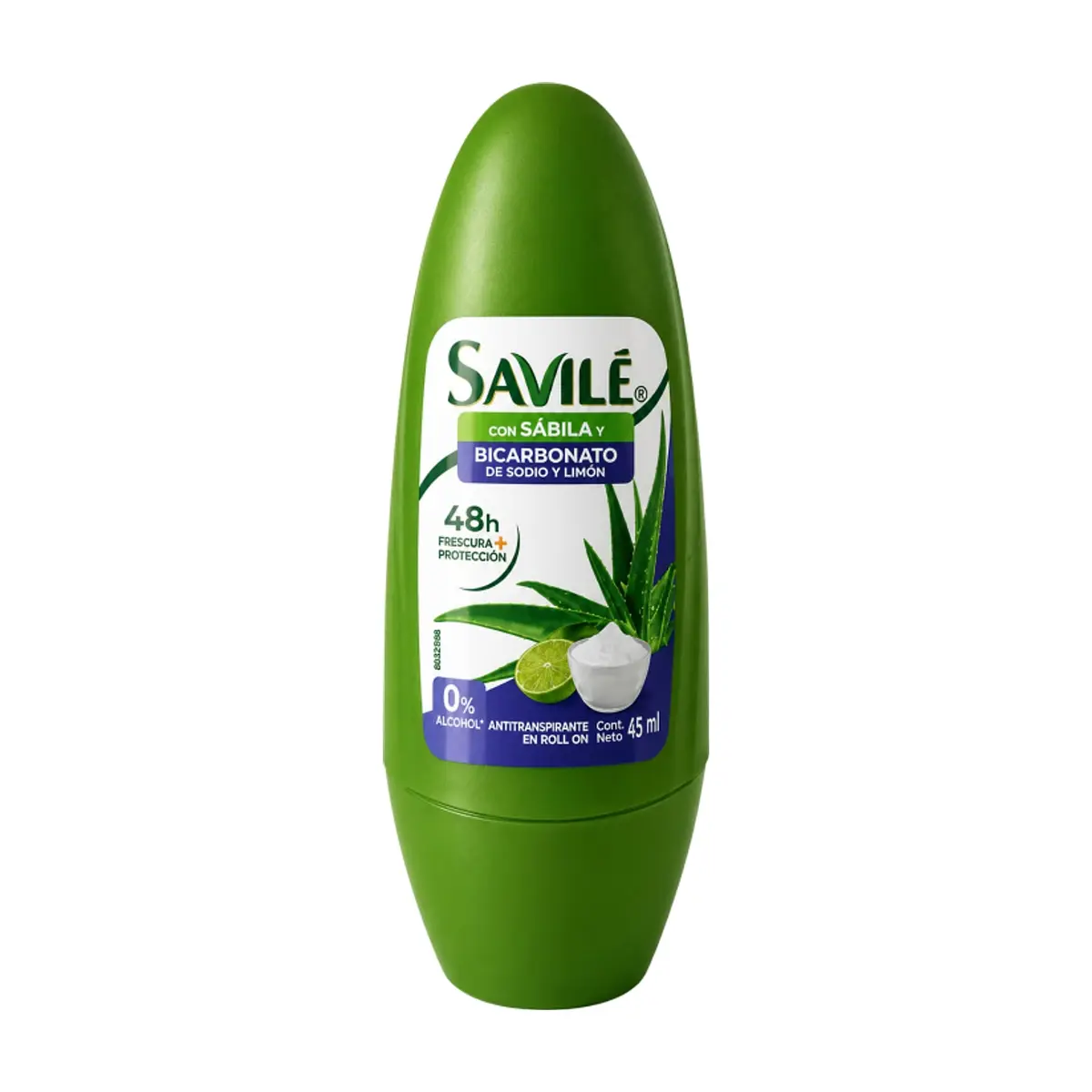Desodorante con sábila - bicarbonato de sodio y limón Savilé (45 ml) - Imagen 1