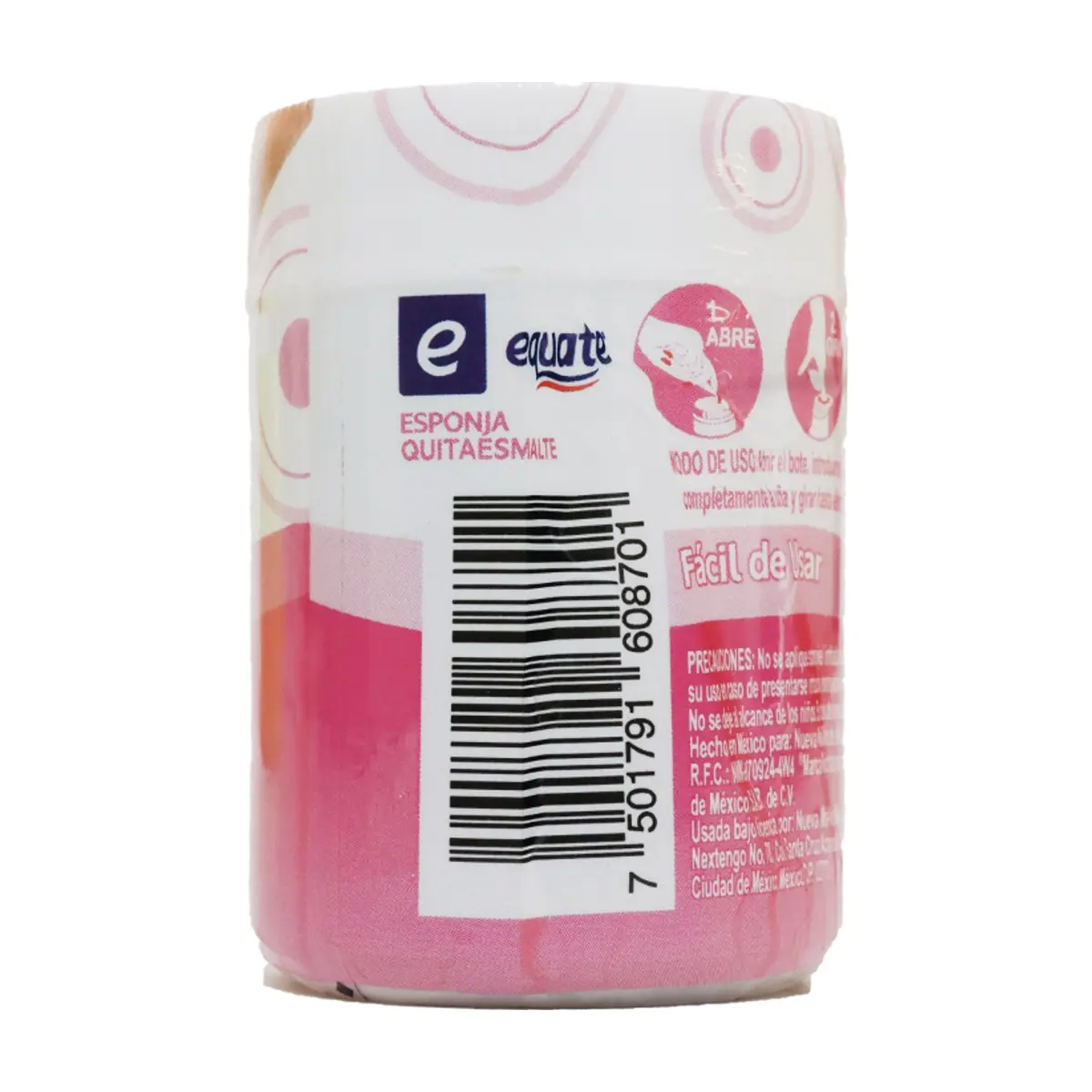 Esponja quitaesmalte sin aroma Equate (40 ml) - Thumbnail 3