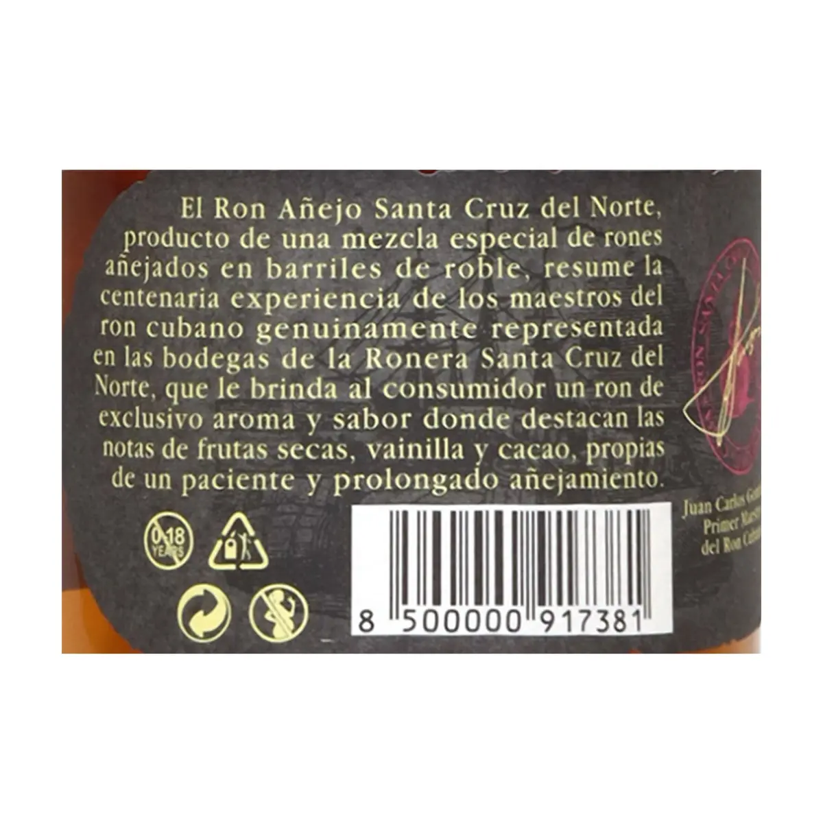 Ron Añejo Santa Cruz del Norte (700 ml) - Thumbnail 3
