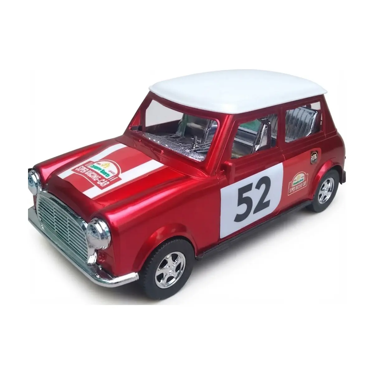 Carro clásico de juguete Mini Cooper rojo y blanco Toys