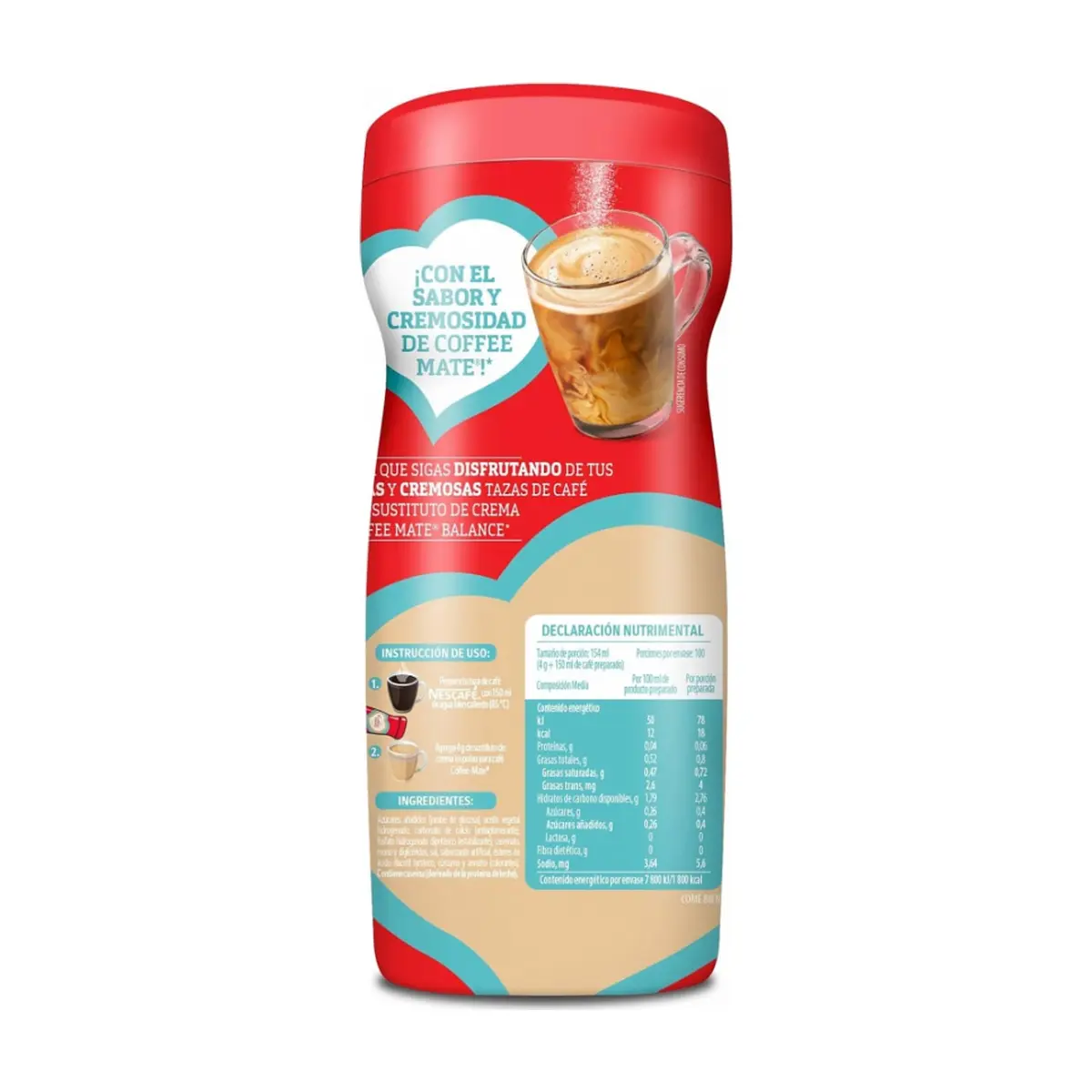 Sustituto de crema para café Coffee Mate Balance Nestlé (400 g / 14.11 oz) - Thumbnail 2