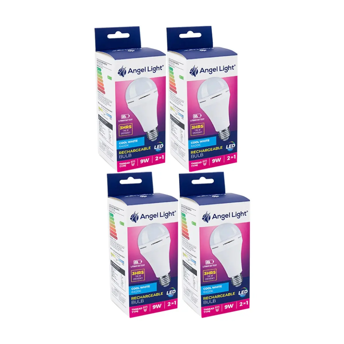 Bombillo recargable Led luz blanca 9 W Angel Light