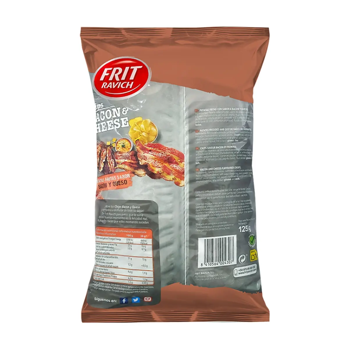 Papas fritas sabor bacon y queso Frit Ravich (125 g / 4.4 oz) - Thumbnail 2