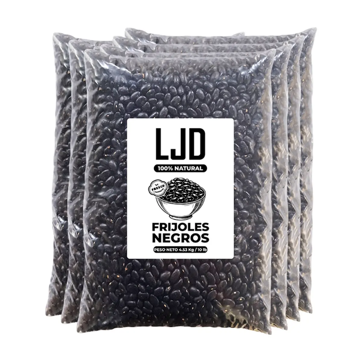 Frijoles negros LJD (6 x 4.53 kg / 10 lb)