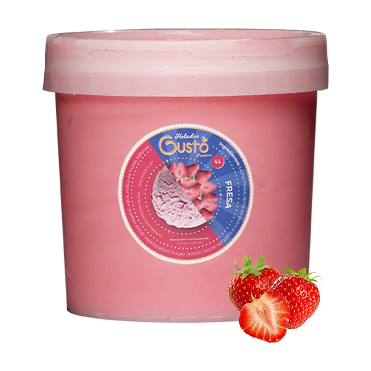 Helado Premium de fresa Gustó (4 L)