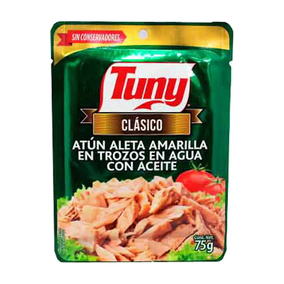 Atún aleta amarilla en trozos en agua con aceite Tuny (75 g / 2.6 oz) - Miniatura 5
