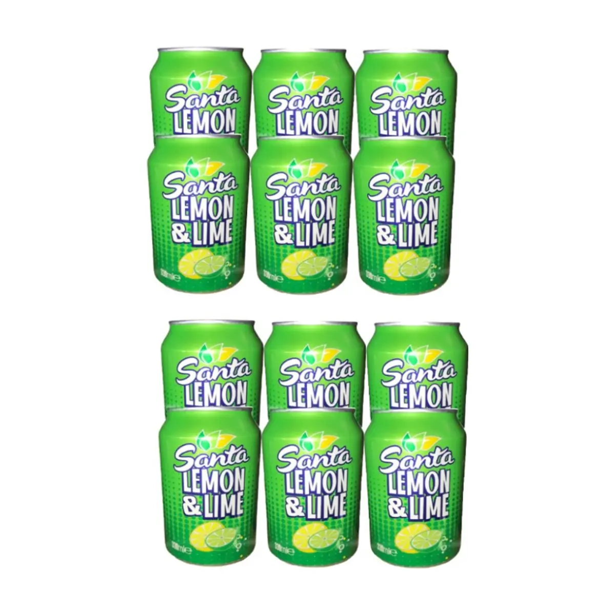 Refresco gaseado de limón y lima Santa (12 x 330 ml)