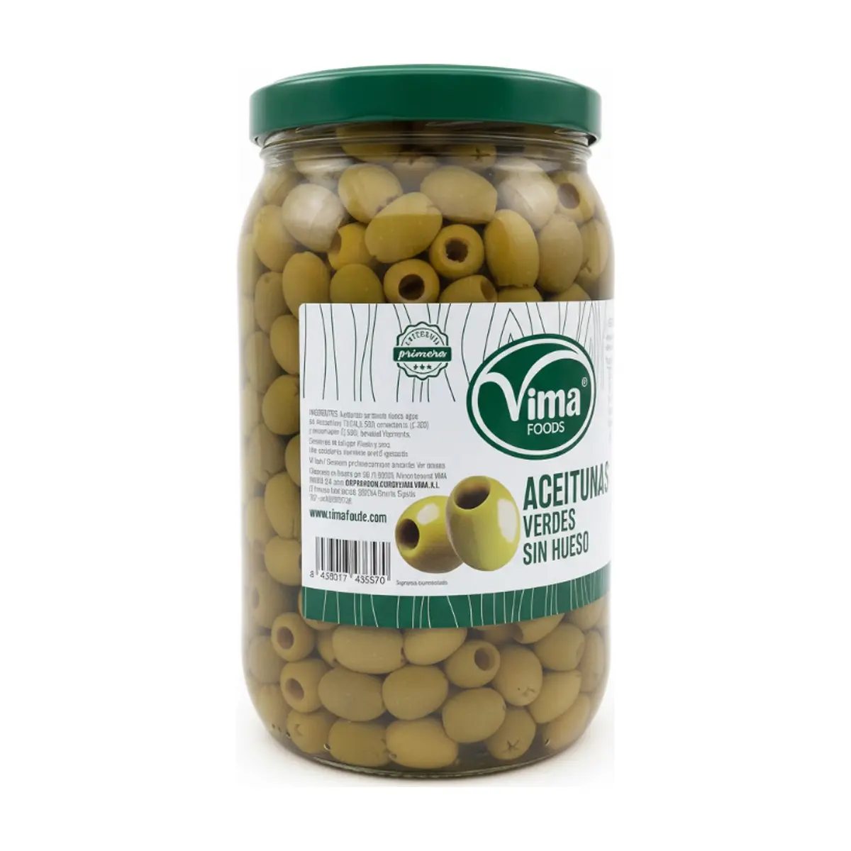 Aceitunas verdes sin hueso Vima Foods (1.82 kg / 4.01 lb) - Thumbnail 3