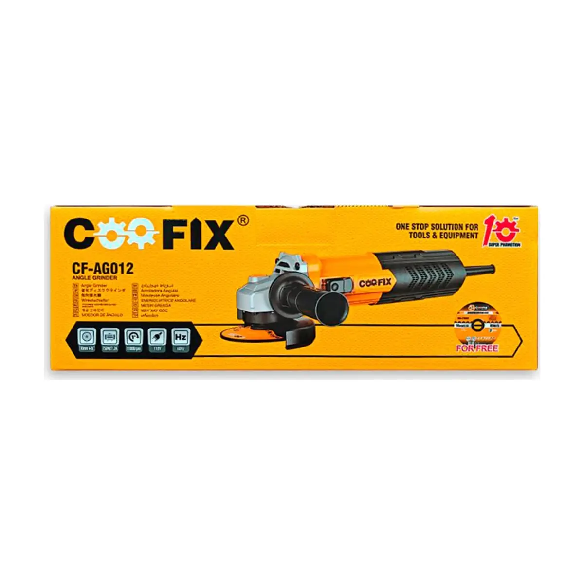 Amoladora angular de 11 000rpm con 6 discos de corte incluidos Coofix CF-AGO12 - Miniatura 3