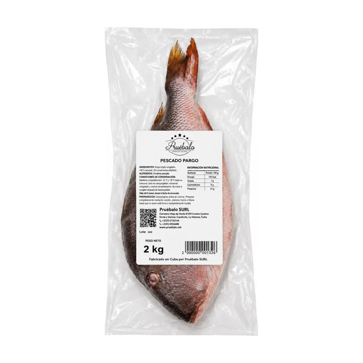 Pargo congelado Pruébalo (2 kg / 4.4 lb) - Thumbnail 3