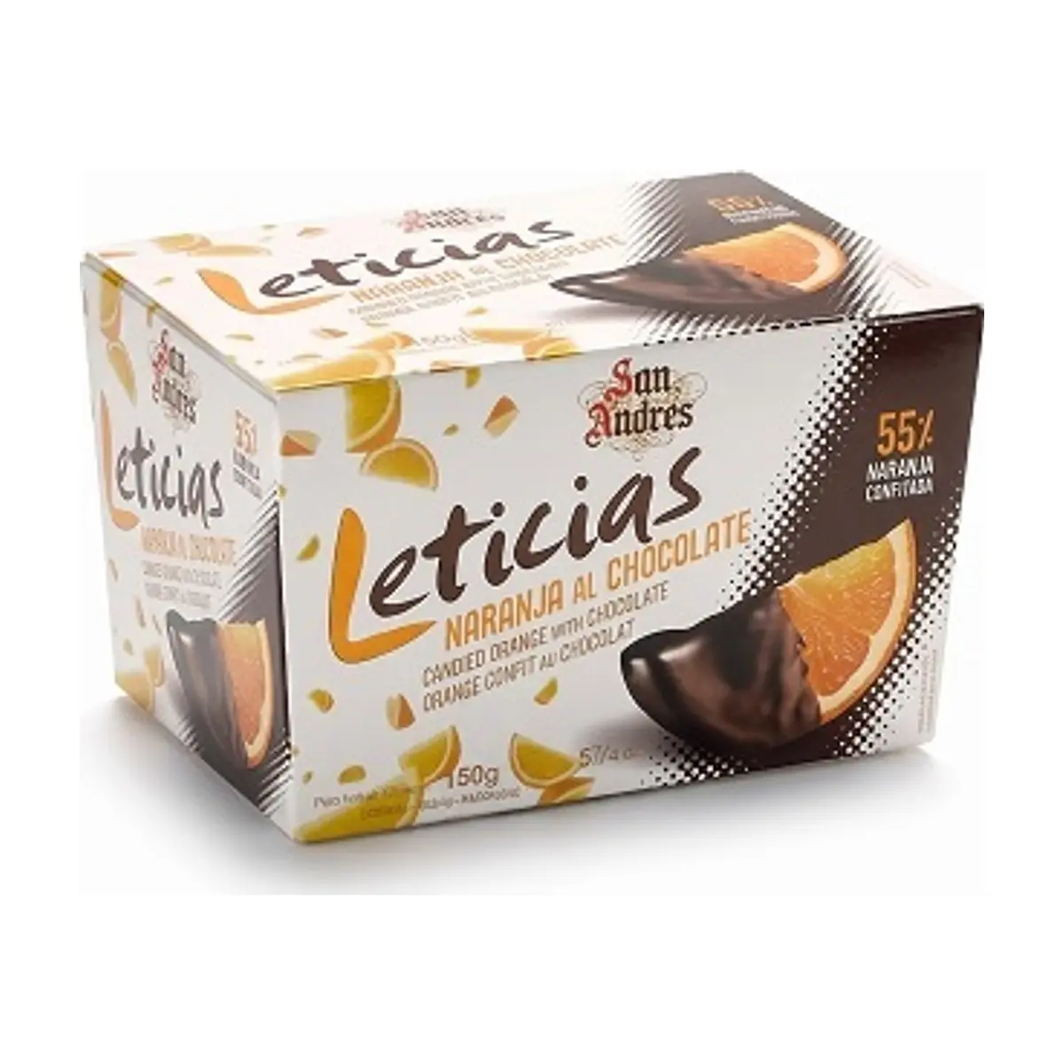 Leticias de Naranja al Chocolate (150 gr) SAN ANDRES
