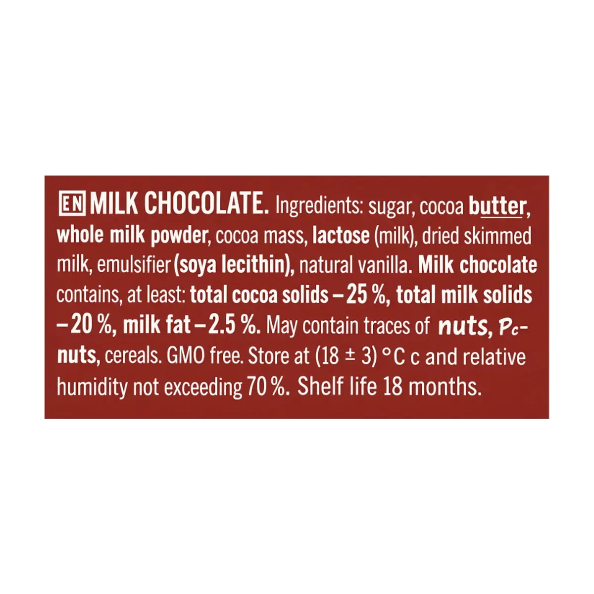 Tableta de chocolate con leche Pobeda (100 g / 3.5 oz) - Thumbnail 3