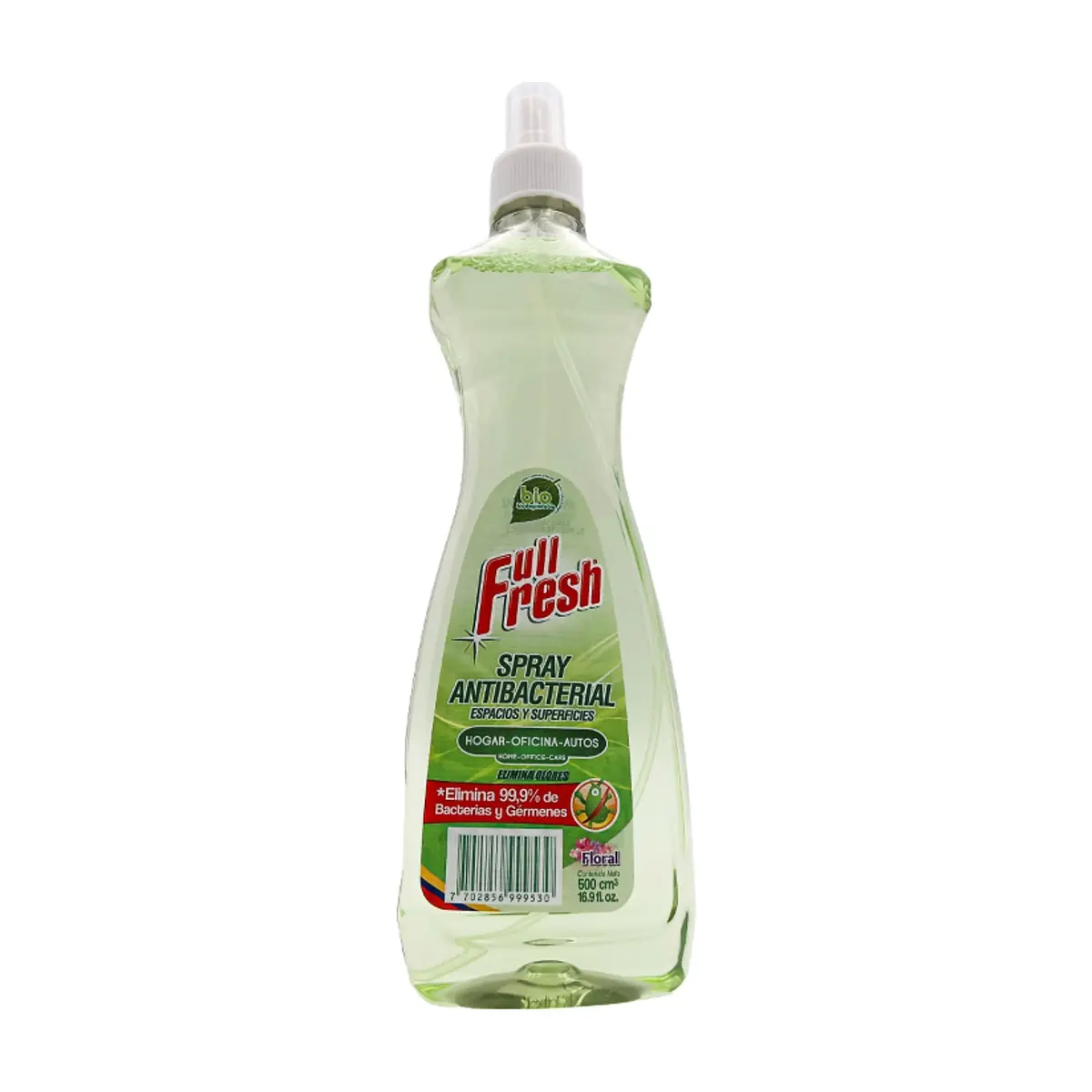 Spray antibacterial para espacios y superficies aroma floral Full Fresh (500 ml / 16.9 floz)